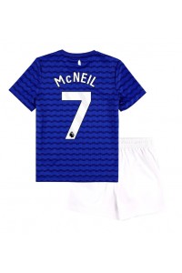 Everton Dwight McNeil #7 Jalkapallovaatteet Lasten Kotipeliasu 2025-26 Lyhythihainen (+ Lyhyet housut)